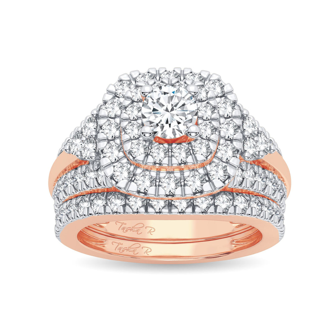 14k Rose Gold Lab Diamond Bridal Ring (1.90CT)