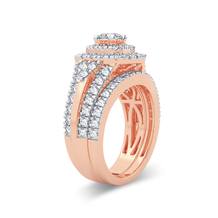 14k Rose Gold Lab Diamond Bridal Ring (1.90CT)