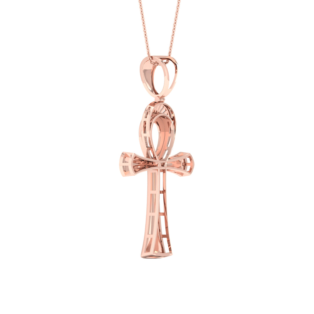 Romantic Rose Gold 0.70CT Lab Diamond Pendant Necklace