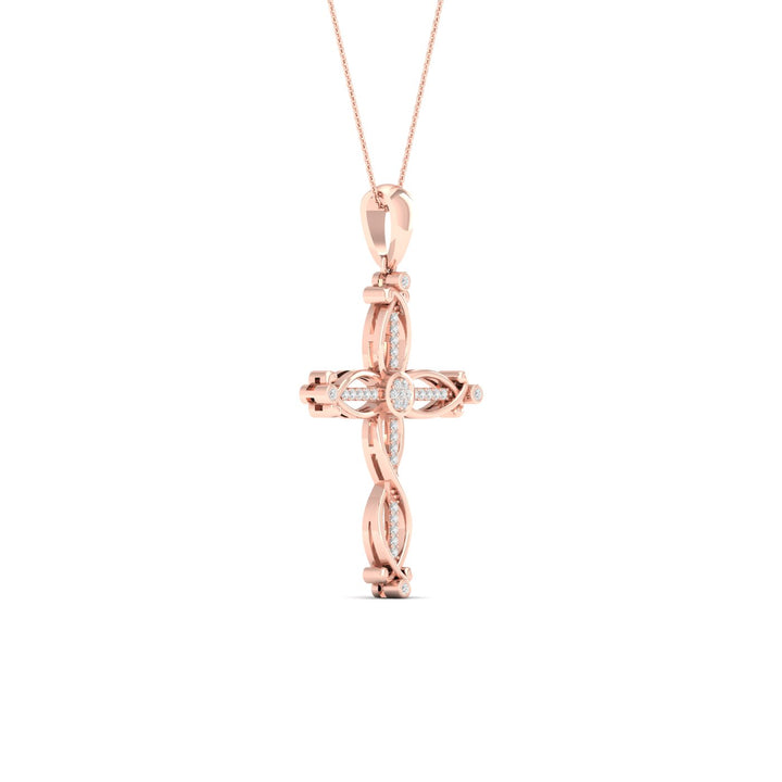 10K Rose Gold 0.10CT Diamond Pendant