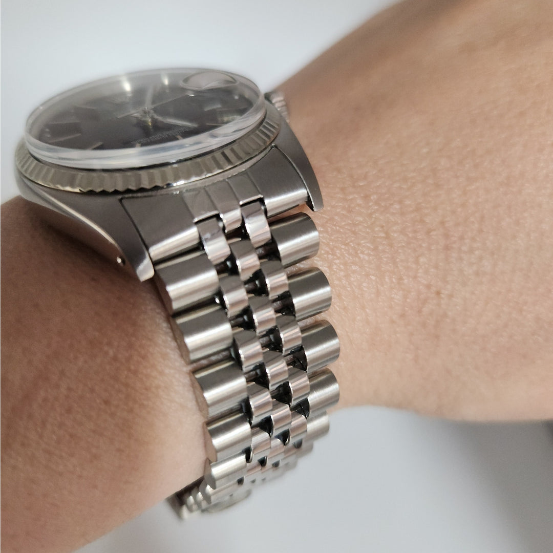 36MM Rolex 16014 Oyster Perpetual Datejust Jubilee Fluted White Gold Bezel