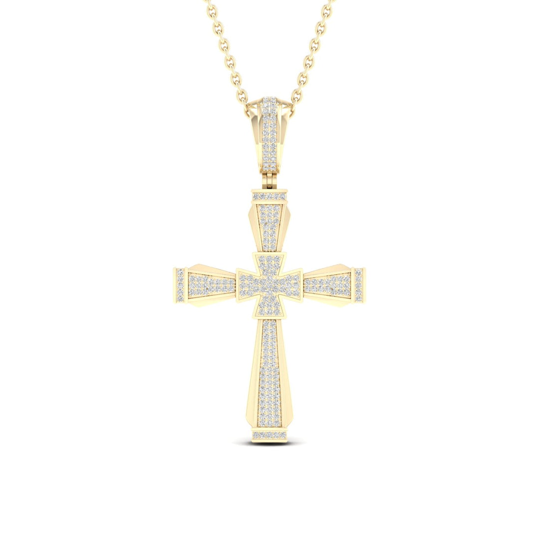 Luminous 10k Yellow Gold 0.50CT Diamond Religious Pendant