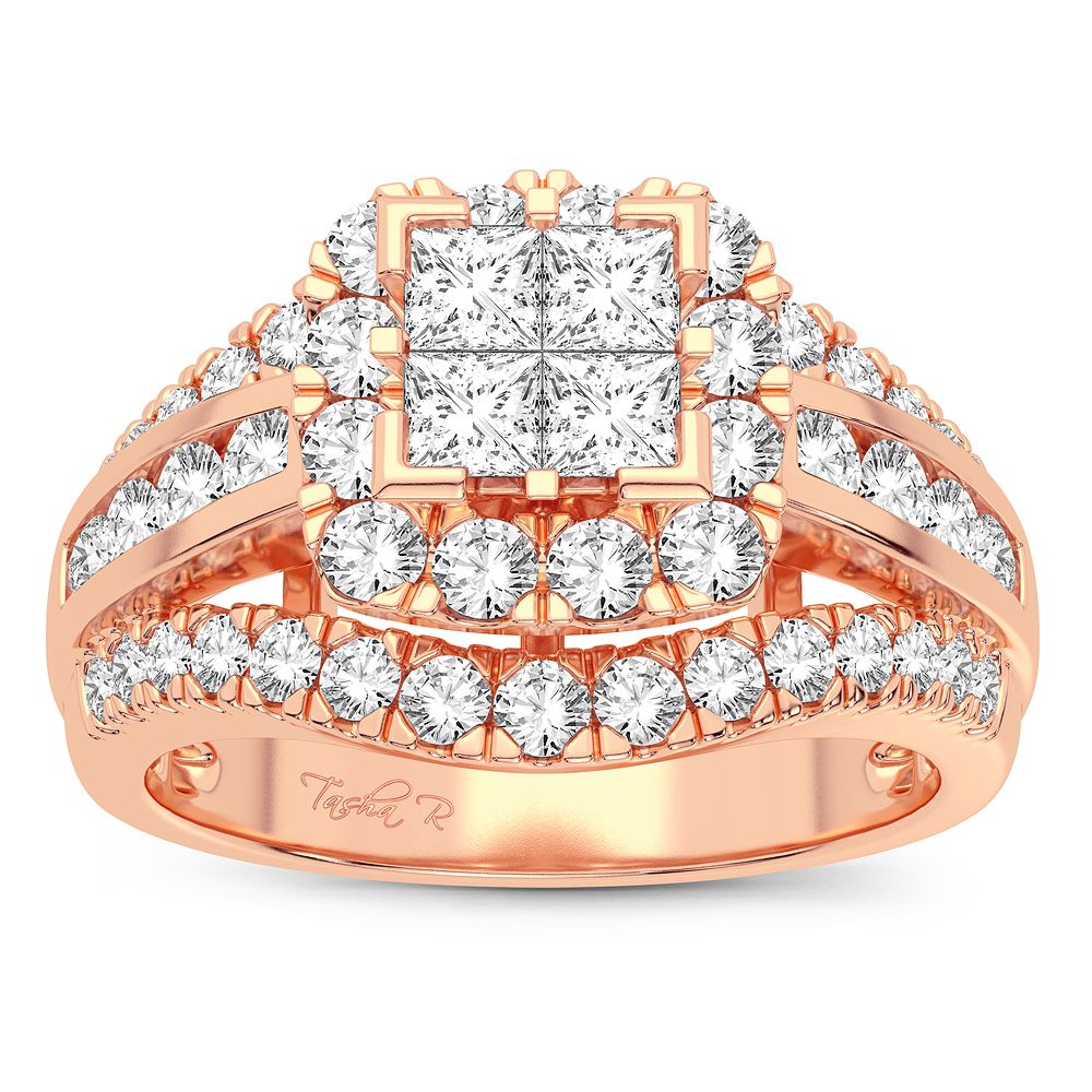 Romantic Rose Gold Lab Diamond Engagement Ring