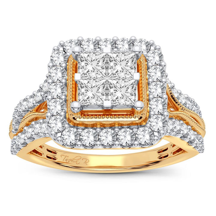 14K Yellow Gold Lab Grown 1CT Diamond Engagement Ring