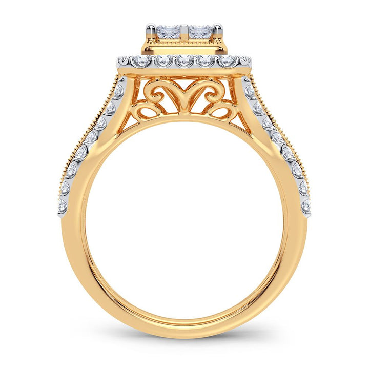 14K Yellow Gold Lab Grown 1CT Diamond Engagement Ring