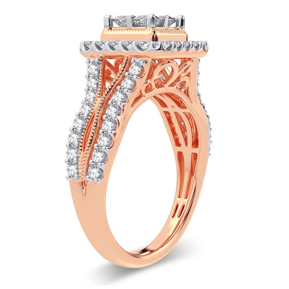 Timeless 14k Rose Gold 1CT Lab Grown Diamond Ring