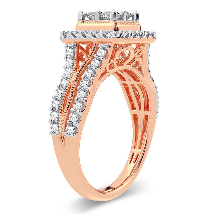 Timeless 14k Rose Gold 1CT Lab Grown Diamond Ring