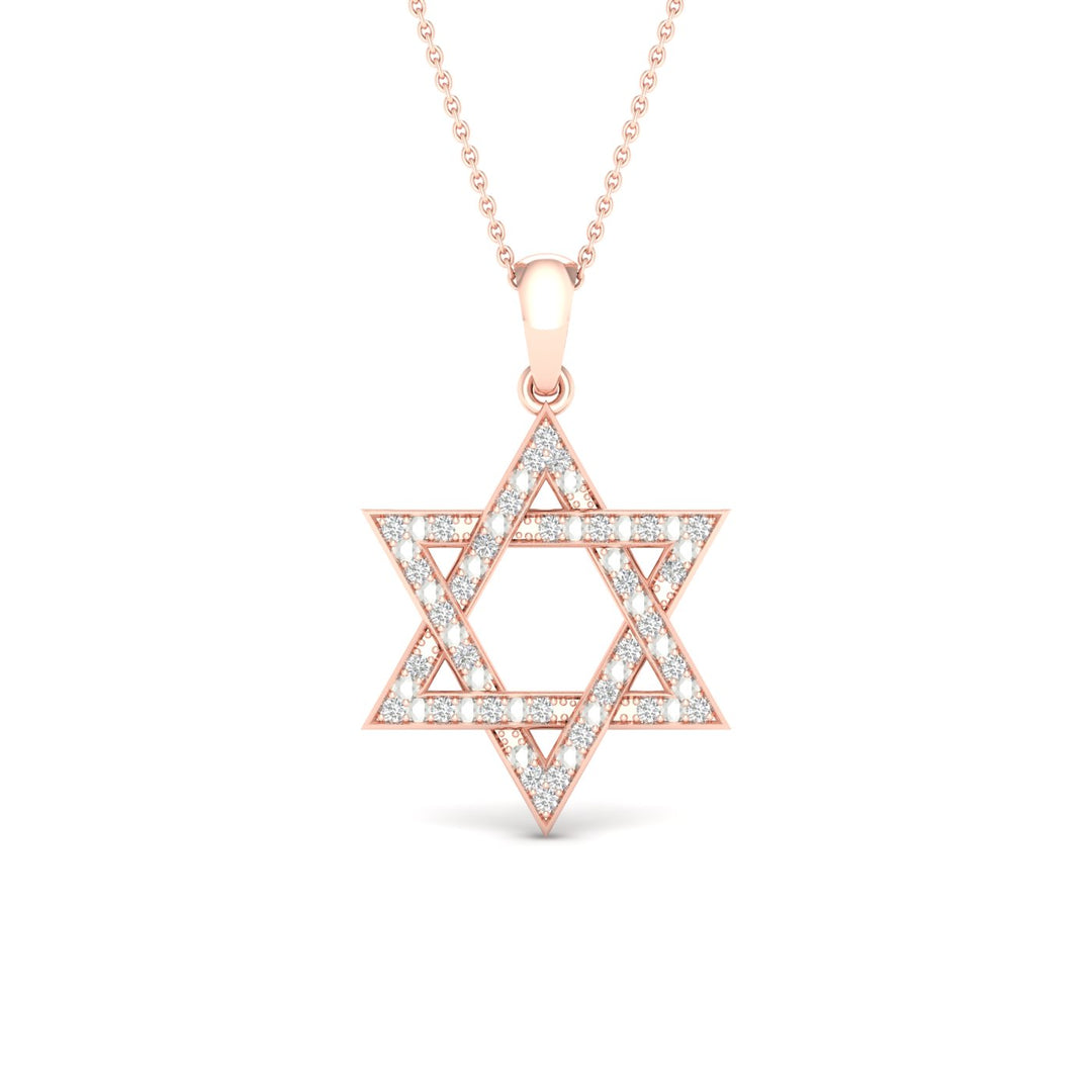 Soft Rose Gold Lab Diamond Pendant - Minimalist Elegance