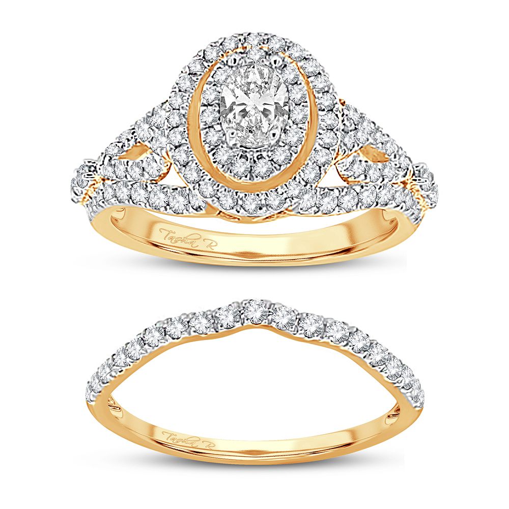 14K Yellow Gold Lab-Grown 1.20CT Diamond Womens Bridal Ring