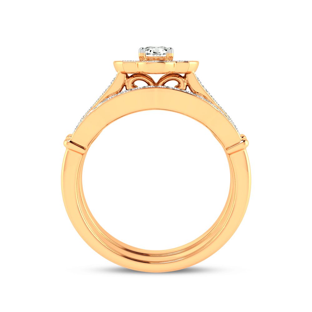 Classic 14k Yellow Gold 0.50ct Lab Diamond Bridal Ring