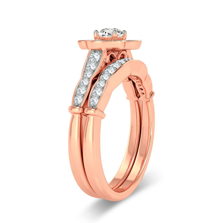 Timeless 14k Rose Gold 0.50ct Lab Diamond Ring