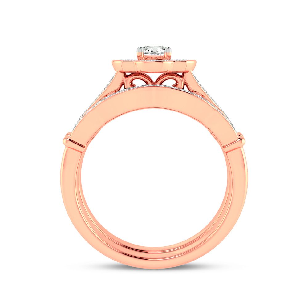Timeless 14k Rose Gold 0.50ct Lab Diamond Ring