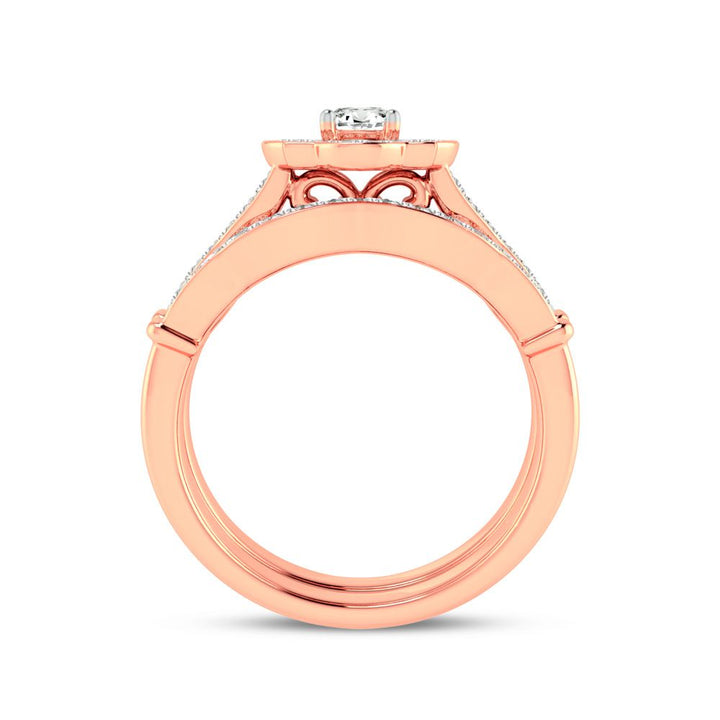 Timeless 14k Rose Gold 0.50ct Lab Diamond Ring