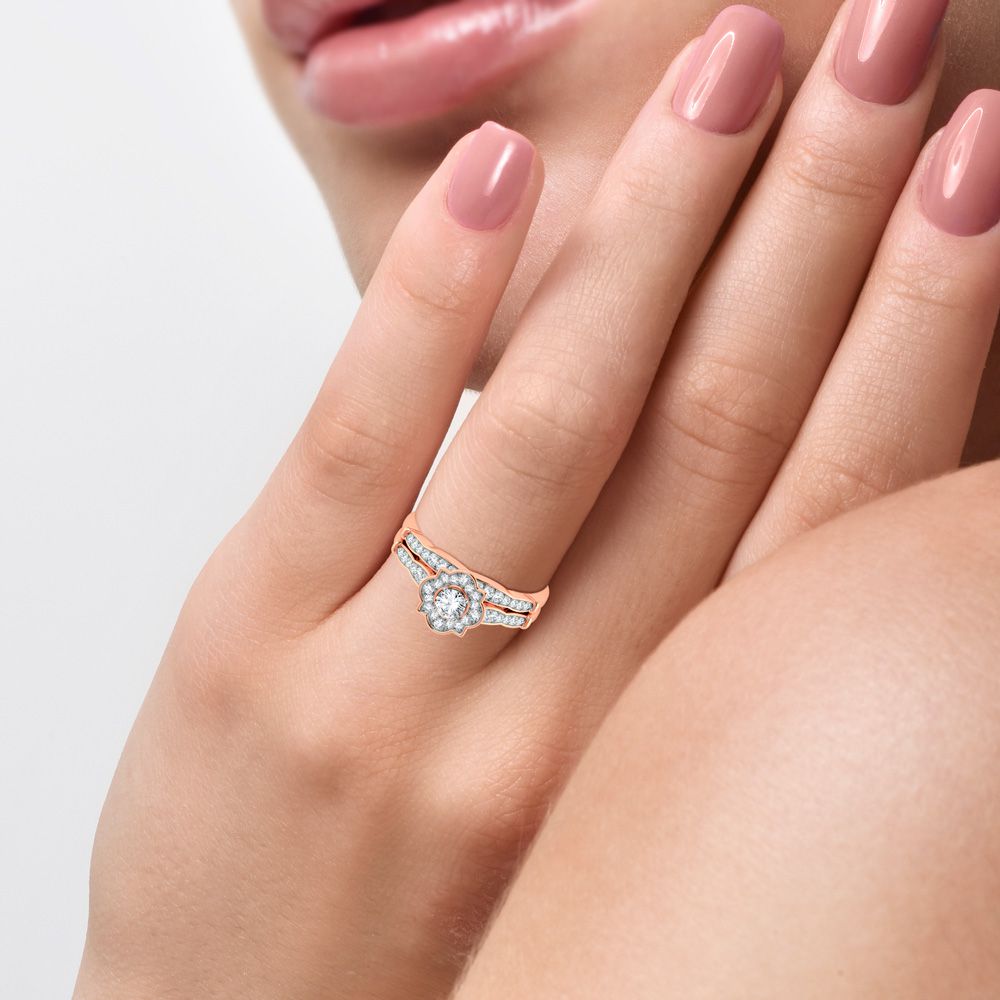 Timeless 14k Rose Gold 0.50ct Lab Diamond Ring