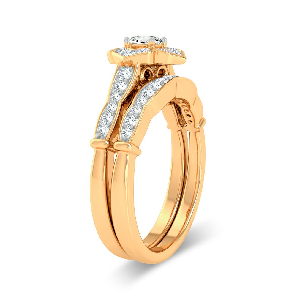 Timeless 14K Yellow Gold Lab Diamond Bridal Ring (0.50ct)