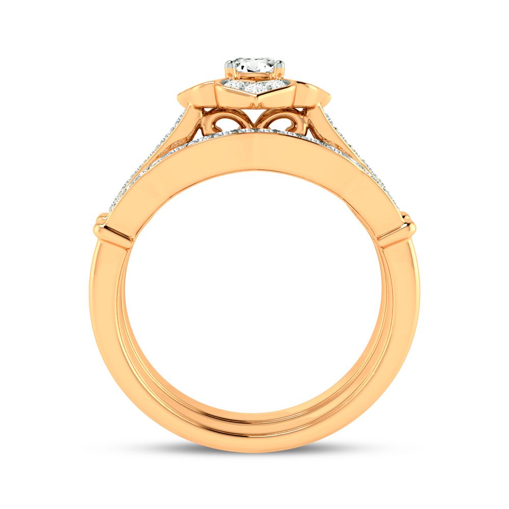 Timeless 14K Yellow Gold Lab Diamond Bridal Ring (0.50ct)