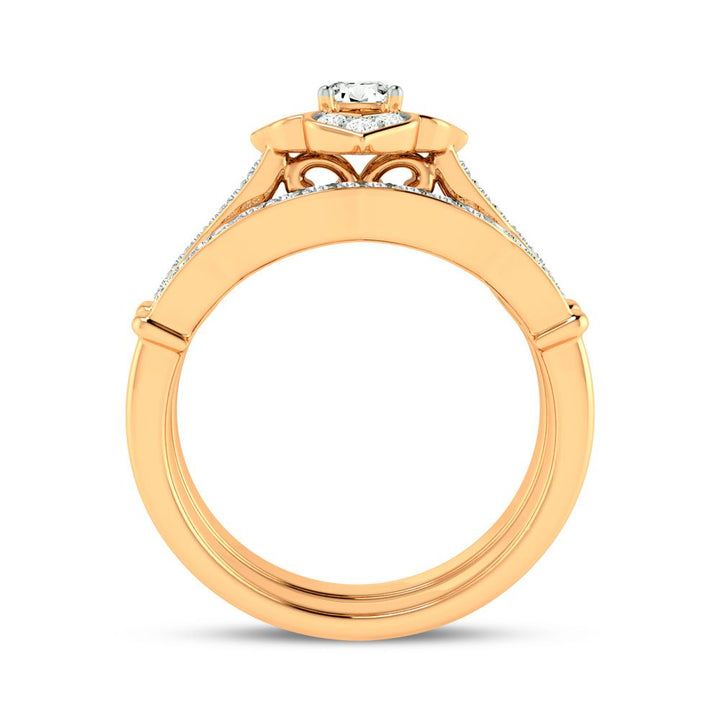 Timeless 14K Yellow Gold Lab Diamond Bridal Ring (0.50ct)