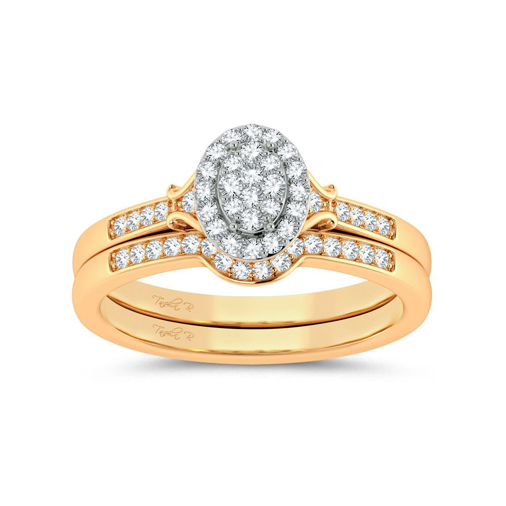 14k Yellow Gold 0.26ct Lab Diamond Womens Bridal Ring