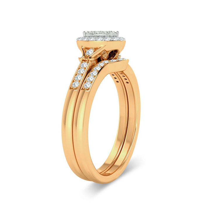 14k Yellow Gold 0.26ct Lab Diamond Womens Bridal Ring
