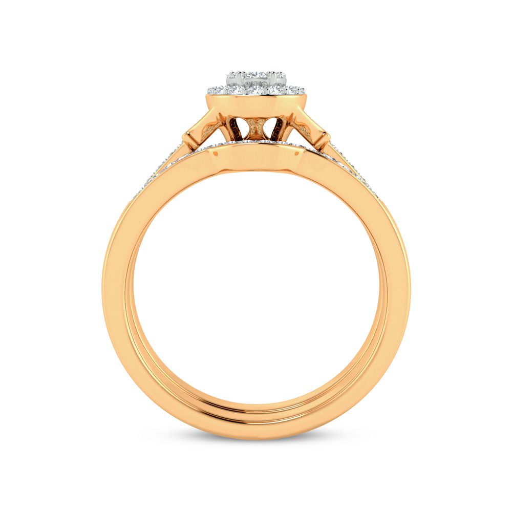 14k Yellow Gold 0.26ct Lab Diamond Womens Bridal Ring