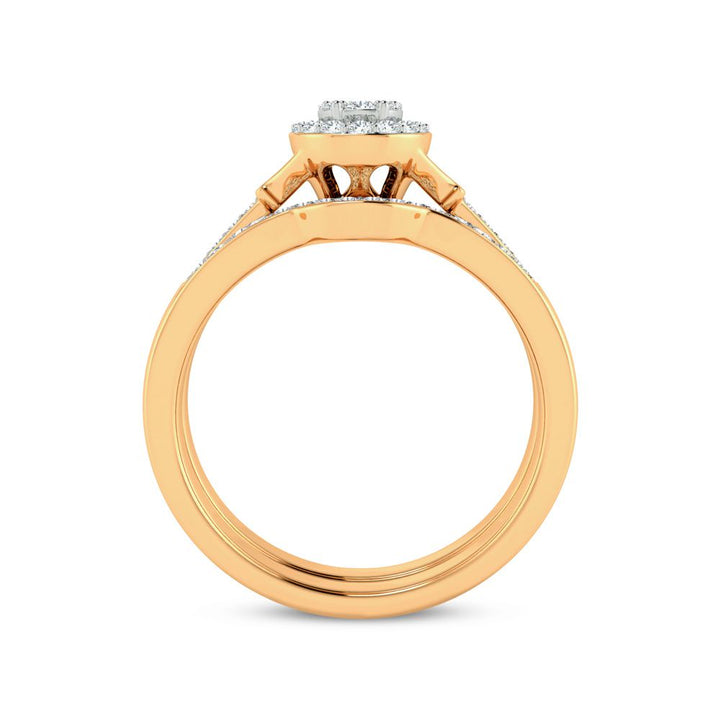 14k Yellow Gold 0.26ct Lab Diamond Womens Bridal Ring