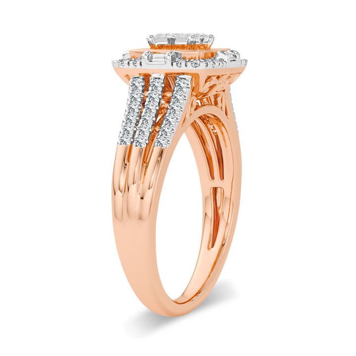 Delicate 14k Rose Gold 0.50CT Lab Diamond Ring