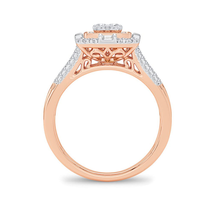 Delicate 14k Rose Gold 0.50CT Lab Diamond Ring