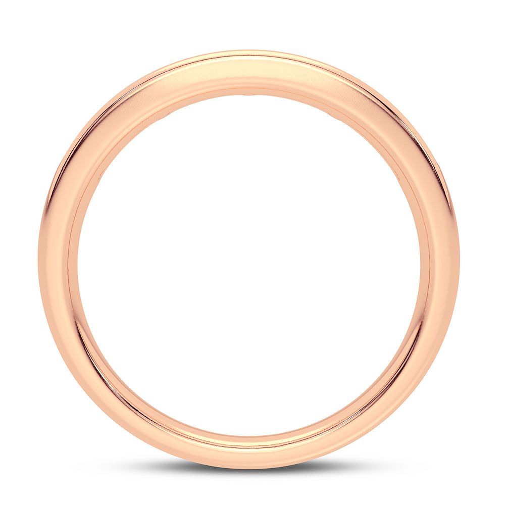 Delicate 10k Rose Gold 0.15CT Lab Diamond Womens Band