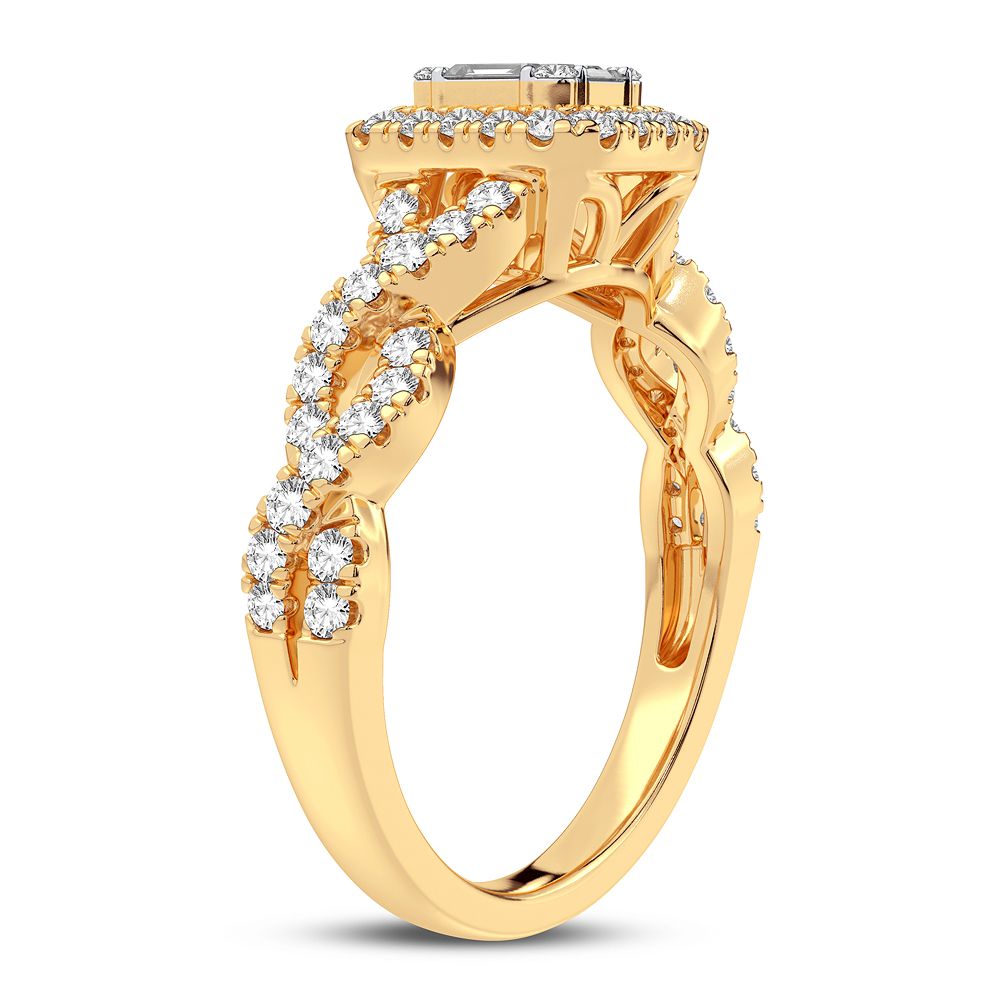 Timeless 14K Yellow Gold Lab Diamond Engagement Ring (0.50CT)