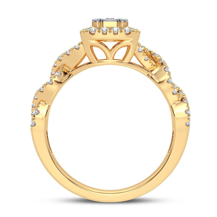 Timeless 14K Yellow Gold Lab Diamond Engagement Ring (0.50CT)