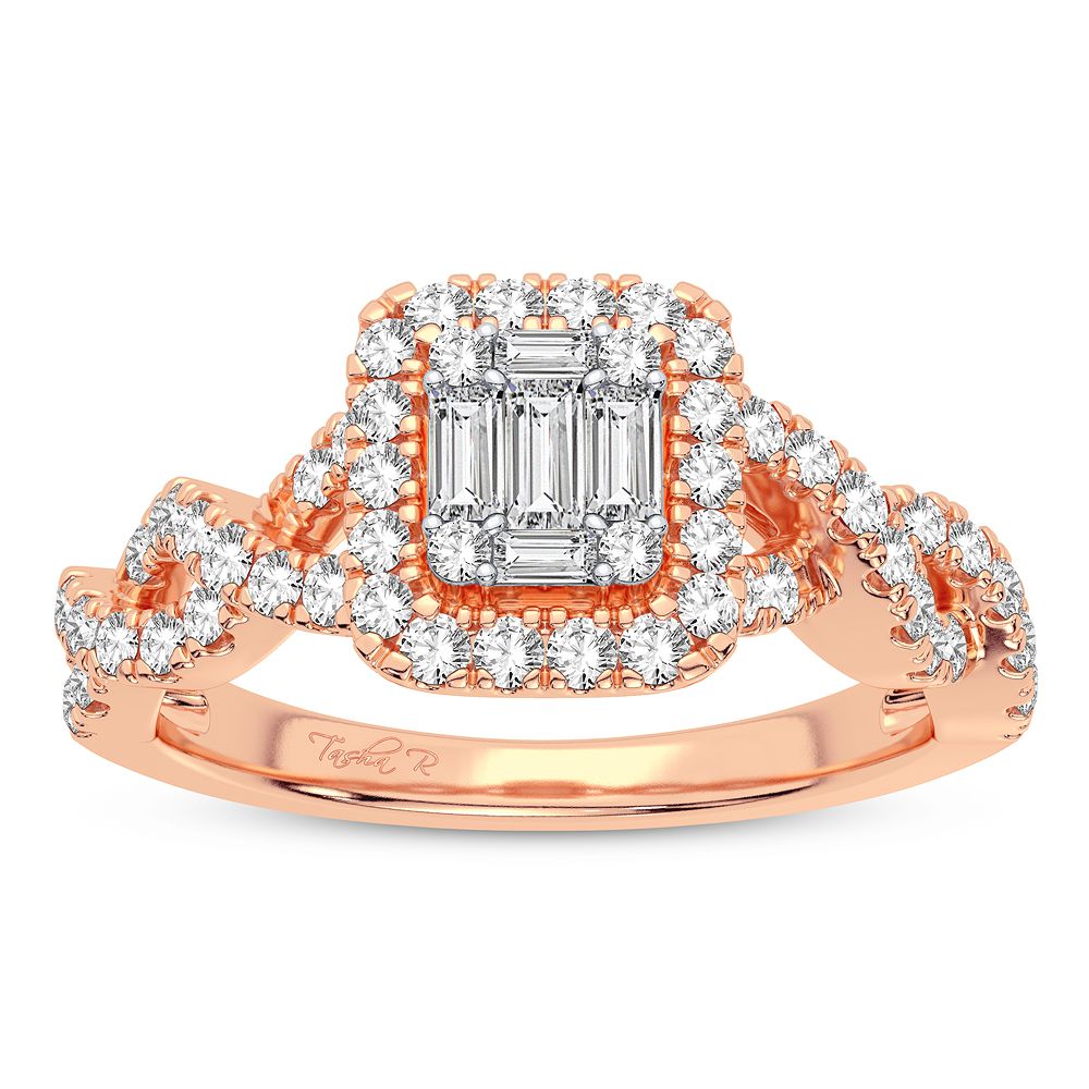 Timeless 14k Rose Gold 0.50CT Lab Diamond Engagement Ring