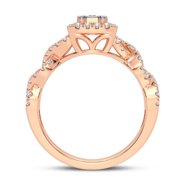 Timeless 14k Rose Gold 0.50CT Lab Diamond Engagement Ring