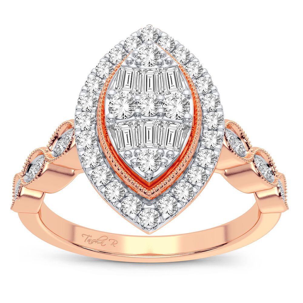 Romantic 14k Rose Gold Lab Diamond Engagement Ring (0.40CT)