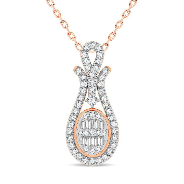 14K Rose Gold 0.50CT Diamond Pendant