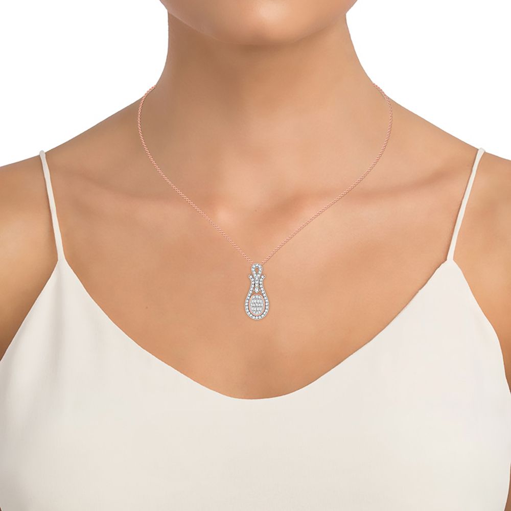 14K Rose Gold 0.50CT Diamond Pendant