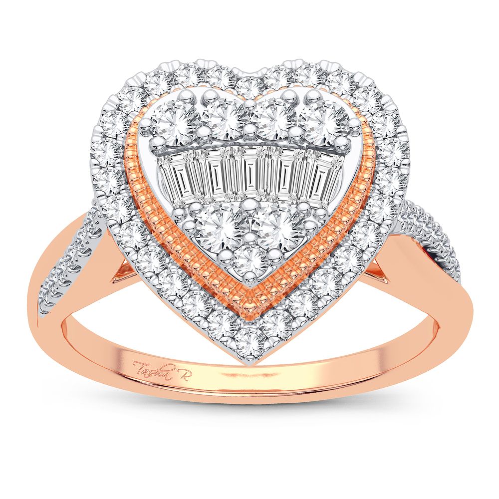 14K Rose Gold 0.55CT Diamond Ring