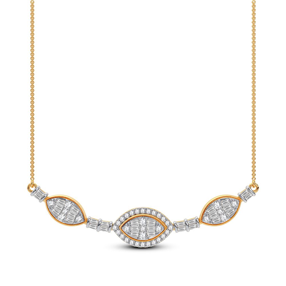 14K Yellow Gold 0.90CT Diamond Necklace