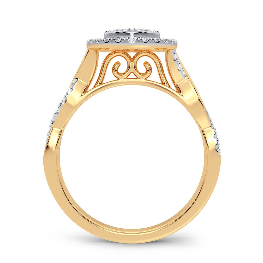 14K Yellow Gold Lab Diamond Engagement Ring - 0.40CT Brilliance