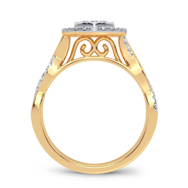 14K Yellow Gold Lab Diamond Engagement Ring - 0.40CT Brilliance