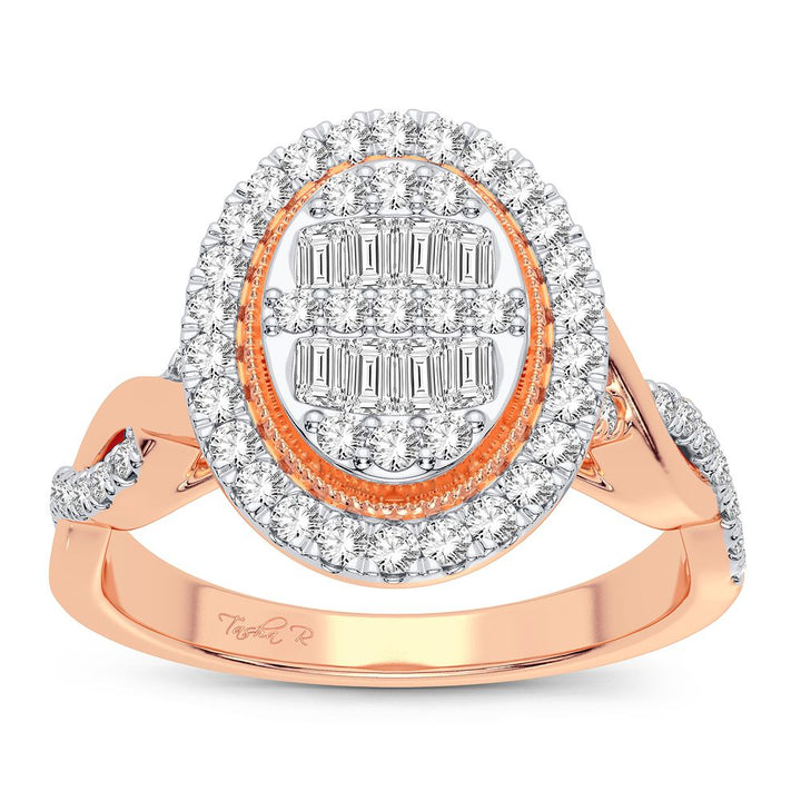 Romantic 14k Rose Gold Lab Diamond Engagement Ring (0.40CT)