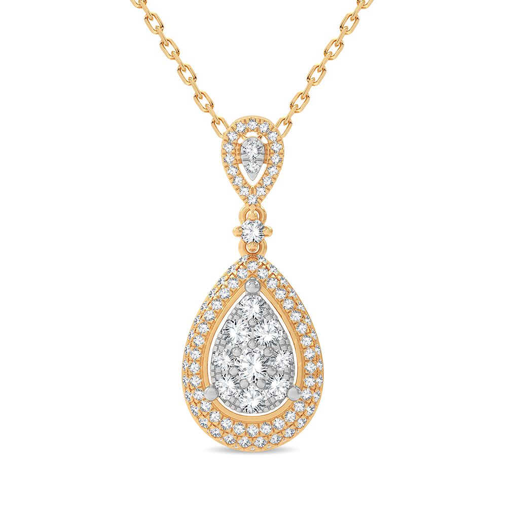 14K Yellow Gold 1.13CT Diamond Pendant