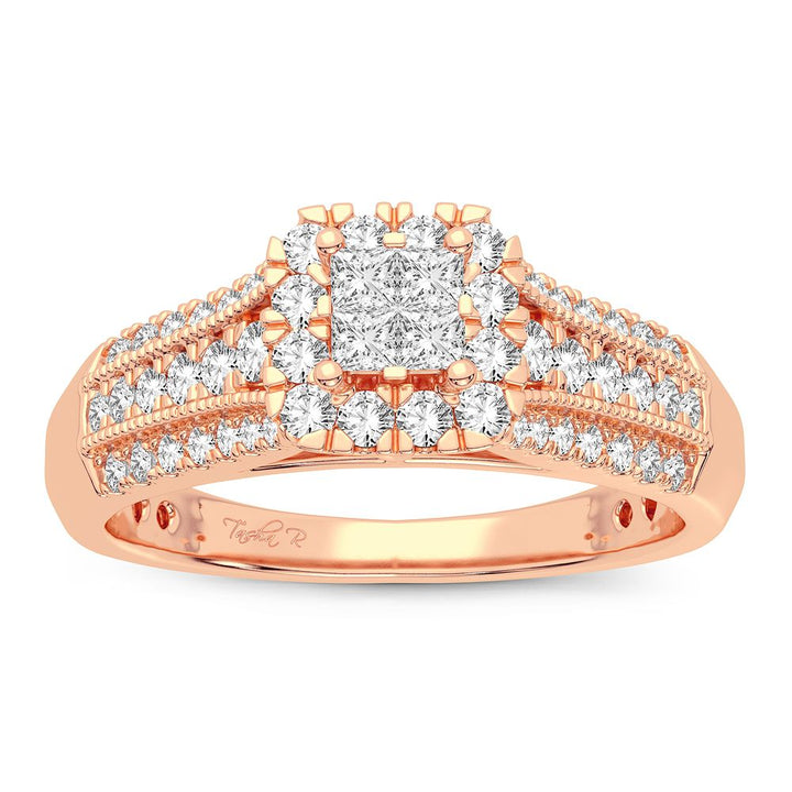 Timeless 14k Rose Gold 0.50CT Lab Diamond Ring