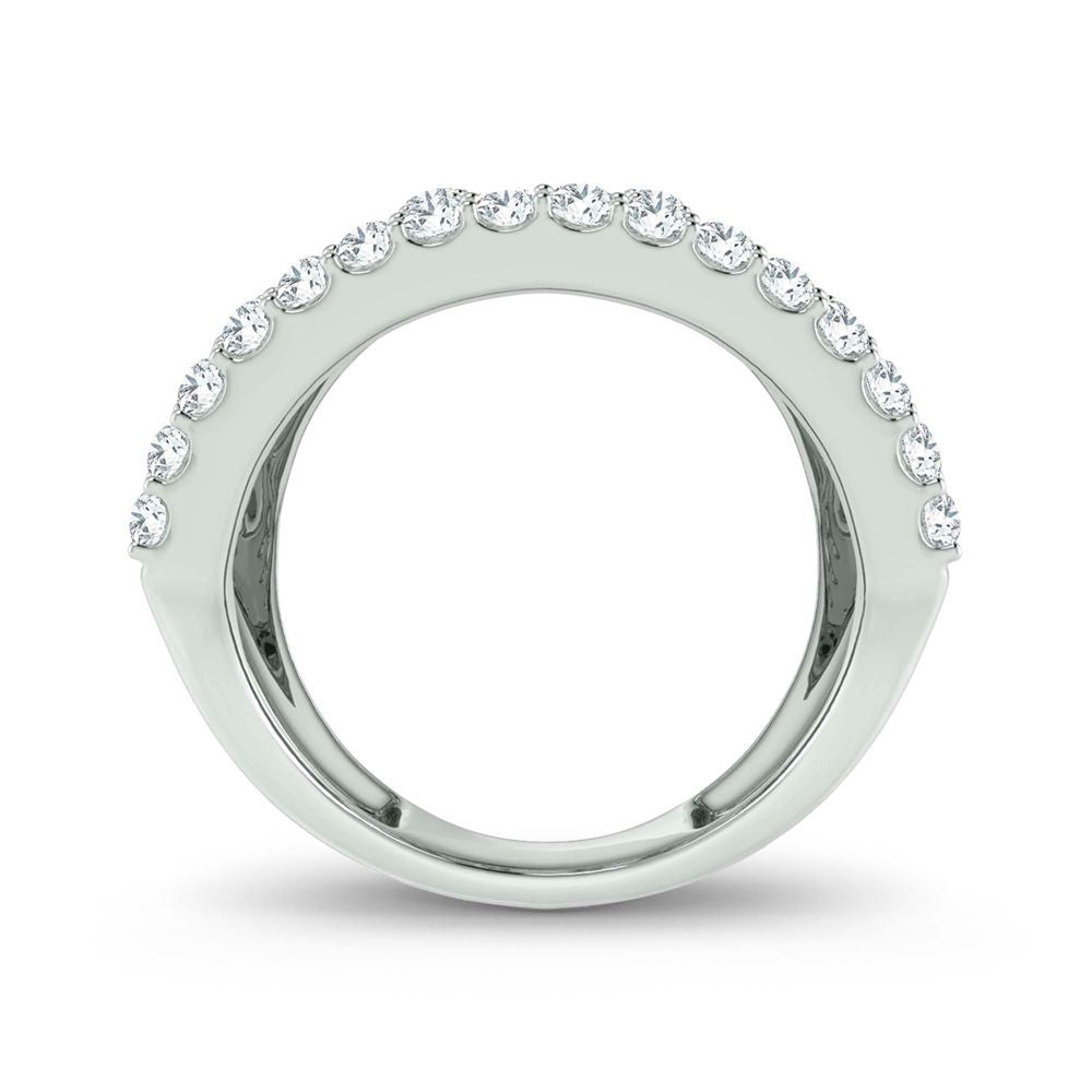 Brilliant 14k White Gold Lab Diamond Womens Wedding Band
