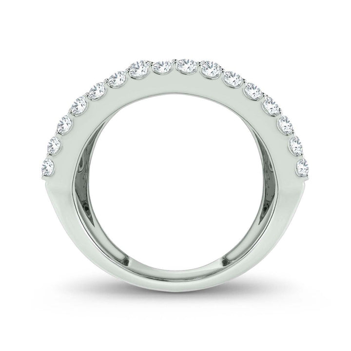 Brilliant 14k White Gold Lab Diamond Womens Wedding Band