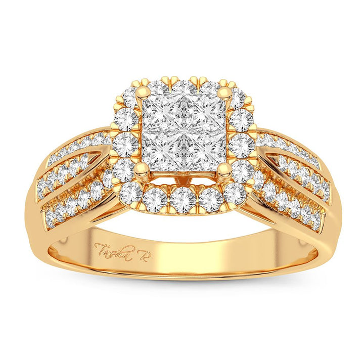 10k Yellow Gold 0.5CT Lab Diamond Womens Engagement Ring