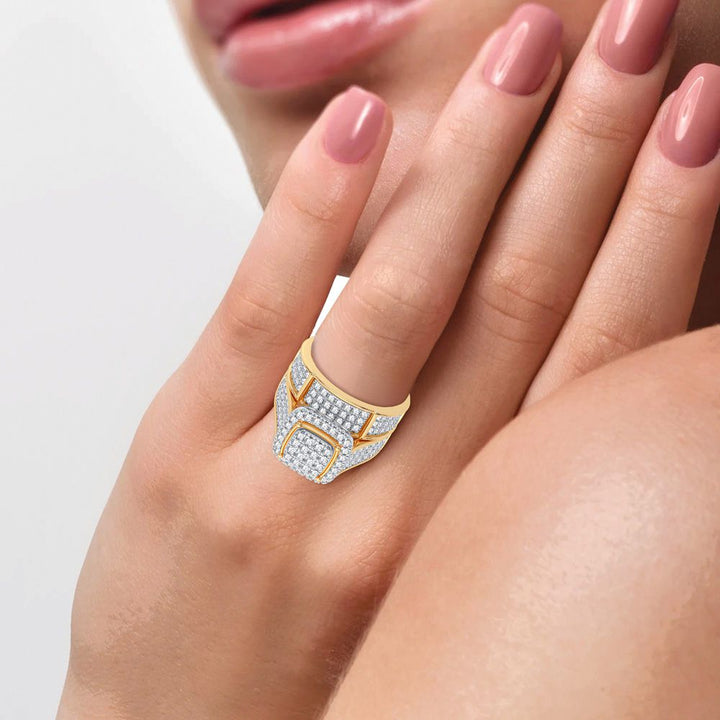 14k Yellow Gold 2CT Lab Diamond Trio Wedding Set