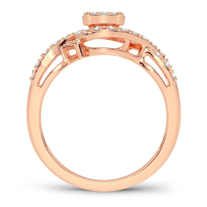 Romantic 14k Rose Gold Lab Diamond Engagement Ring (0.25CT)
