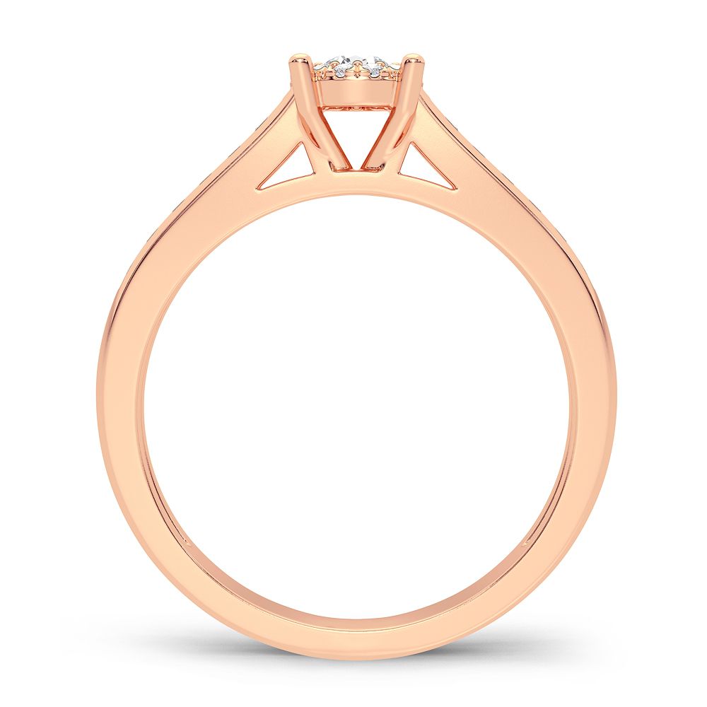 Romantic 14k Rose Gold Lab Diamond Engagement Ring (0.35CT)
