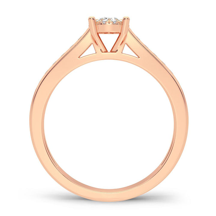 Romantic 14k Rose Gold Lab Diamond Engagement Ring (0.35CT)