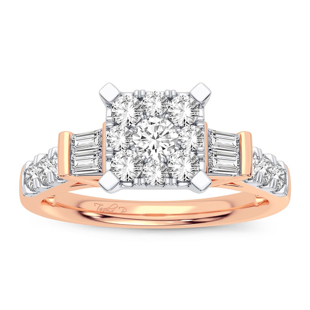 Romantic 14k Rose Gold Lab Diamond Engagement Ring